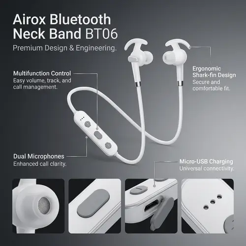 Airox Bluetooth Neck Band Bt06 image 4