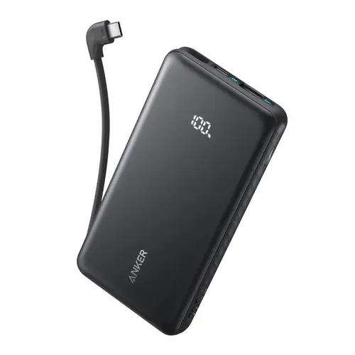 Anker Zolo Power Bank 10000mah 22 5w Built In Usb C Cable image 2