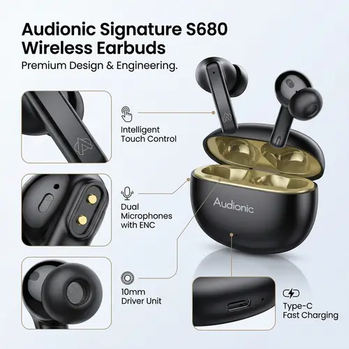 Audionic Signature S680 Wireless Earbuds image 5