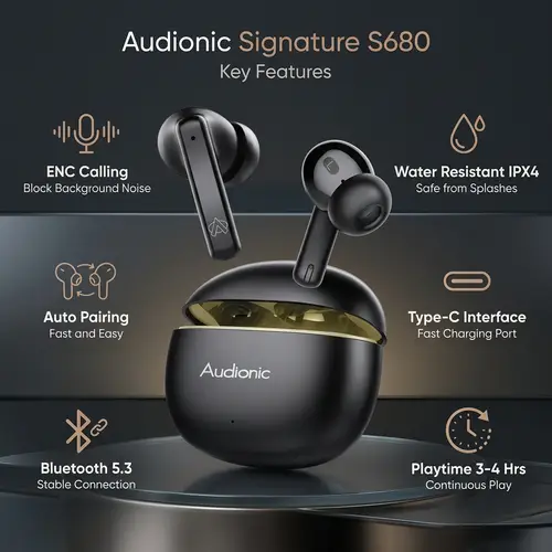 Audionic Signature S680 Wireless Earbuds image 4