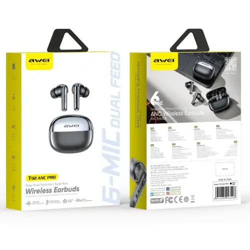 Awei T92 Anc Enc Pro Wireless Bluetooth Earbuds image 5