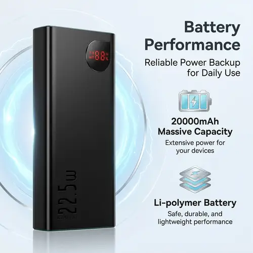 Baseus Adaman Digital Display Quick Charge Power Bank 20000mah image 3