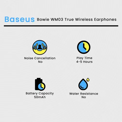 Baseus Bowie Wm03 True Wireless Earphones image 3