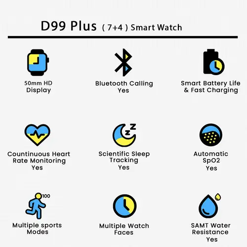 D99 Plus 7 4 Smart Watch image 3