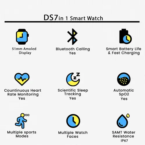 Ds7 In 1 Smart Watch image 3