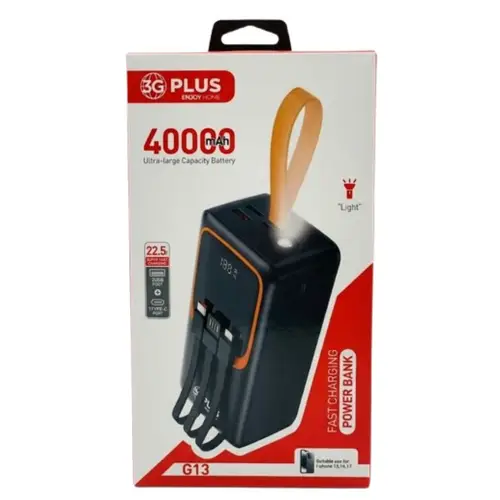 G13 3g Plus 40000mah Power Bank 22 5w Fast Charge Portable Charger image 4