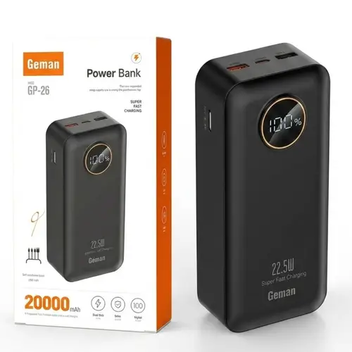 Geman Gp 26 Power Bank 20000mah 22 5w Super Fast Charging image 3
