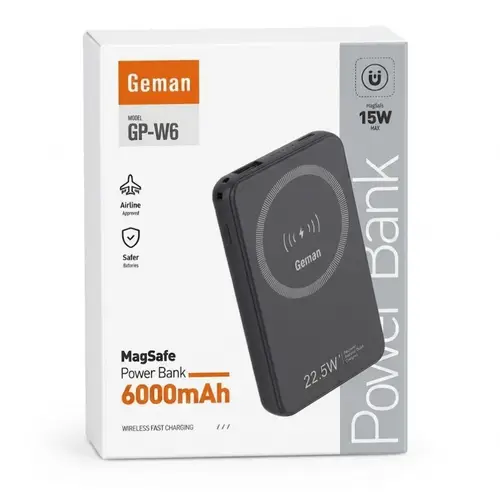 Geman Gp W6 Magsafe Power Bank 6000mah Wireless Fast Charging image 5