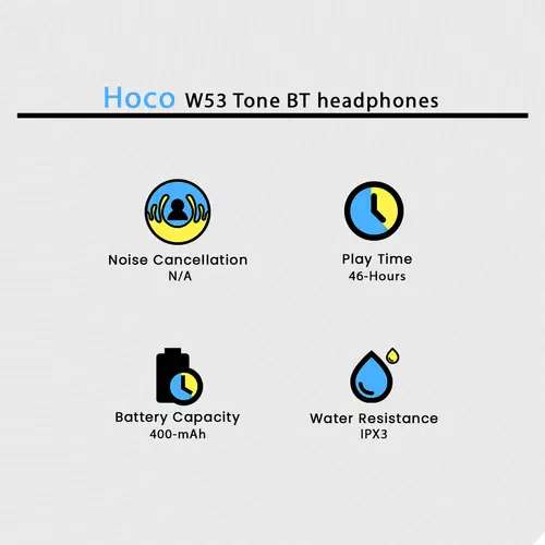 Hoco W53 Tone Bt Headphones image 3