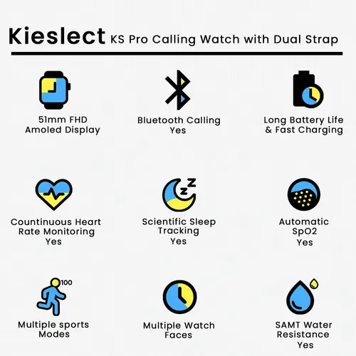 Kieslect Ks Pro Calling Watch With Dual Straps image 3