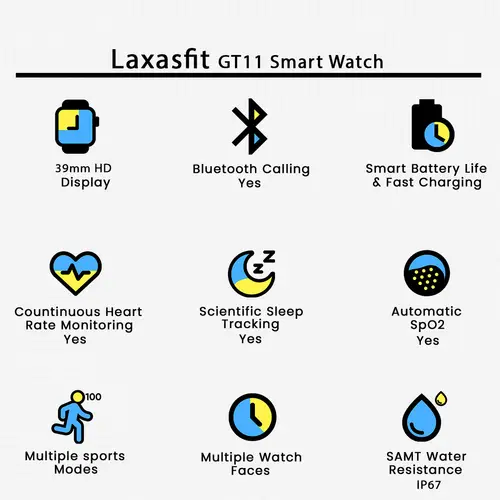 Laxasfit Gt11 Smart Watch image 3