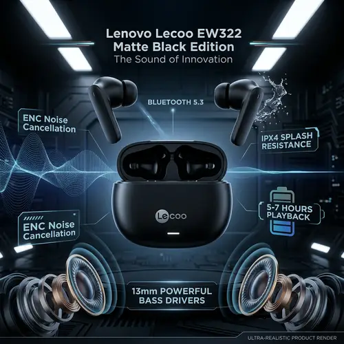 Lenovo Lecoo Ew322 Tws Wireless Earbuds image 5