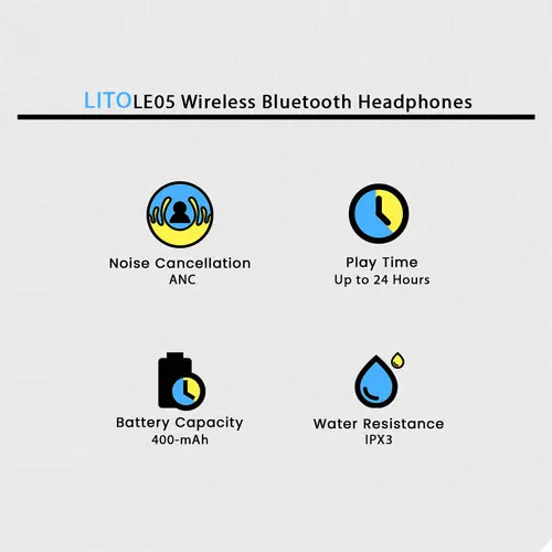 Lito Le05 Wireless Bluetooth Headphones image 3