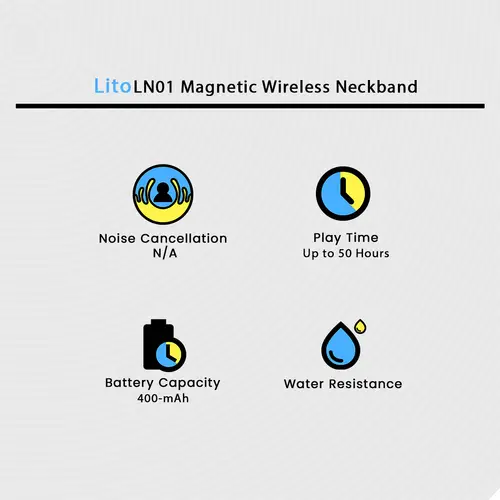 Lito Ln01 Magnetic Wireless Neckband image 3
