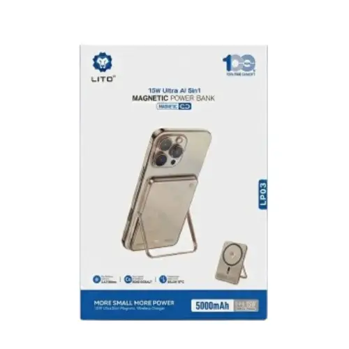 Lito Lp03 5 In 1 Magnetic Wireless Power Bank 5000mah image 5
