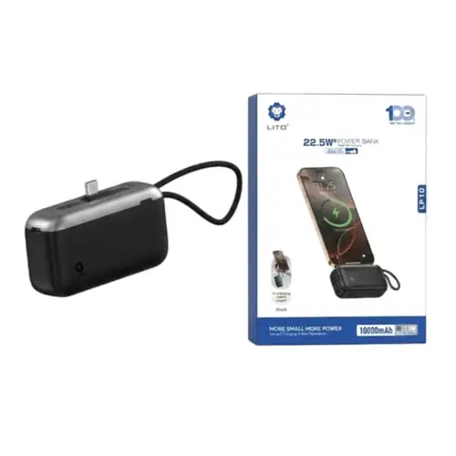 Lito Lp10 22 5w 10000mah Mini Power Bank With Built In Cable image 4