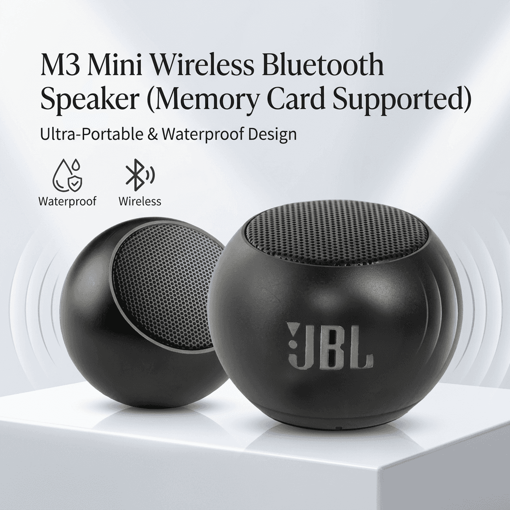 M3 Mini Wireless Bluetooth Speaker (Memory Card Supported)