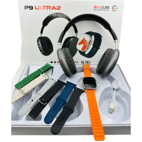 P9 Ultra 2 Smart Watch Combo With Headphones image 11