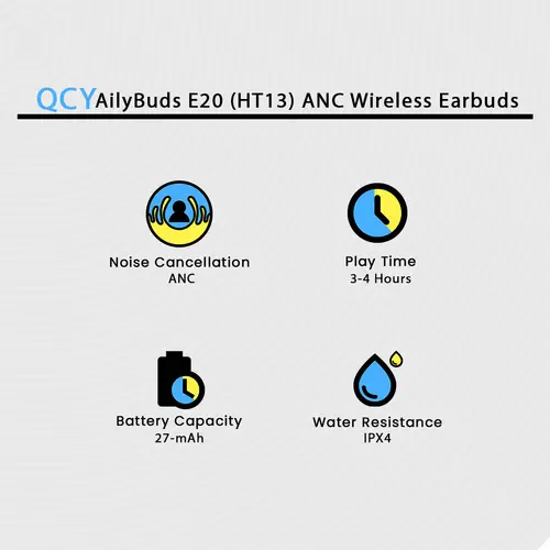 Qcy Ailybuds E20 Ht13 Anc Wireless Earbuds image 3