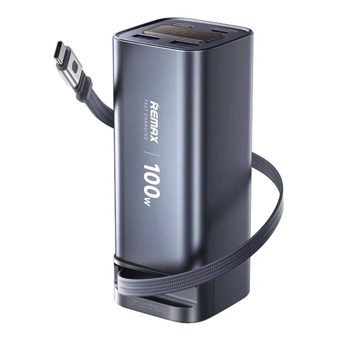 REMAX FC-22 20000mAh 100W Fast Charging Power Bank with Retractable Type-C Cable