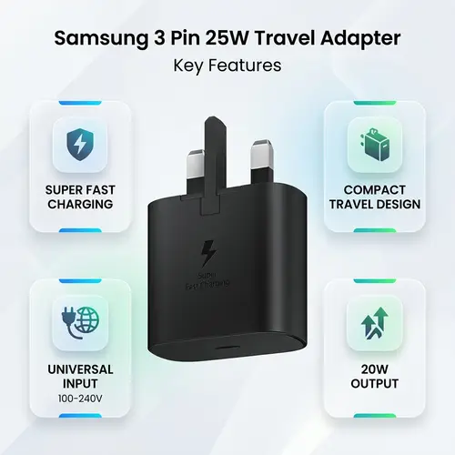 Samsung 3 Pin 25W Travel Adapter