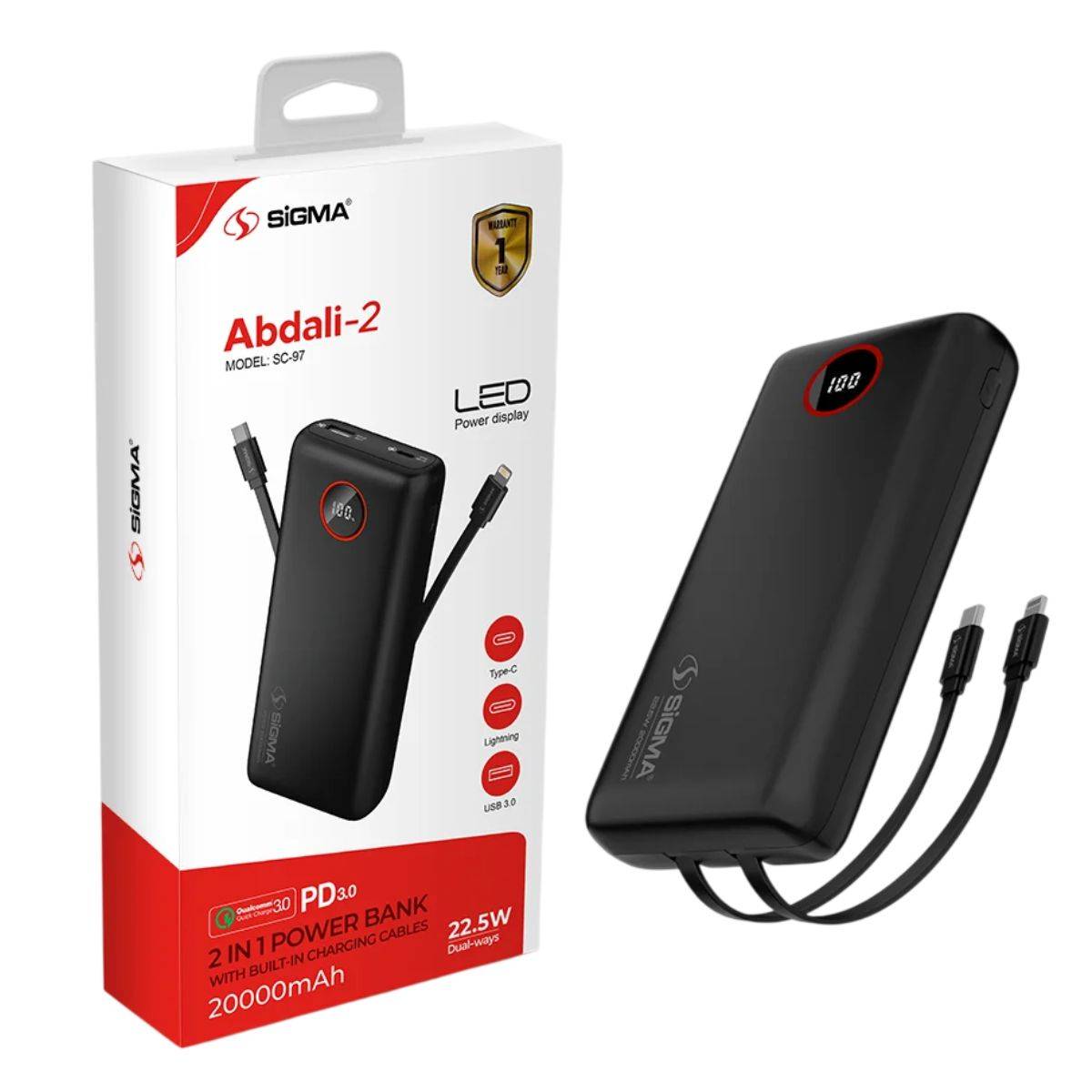 Sigma Abdali-2 Power Bank 20000mAh SC-97