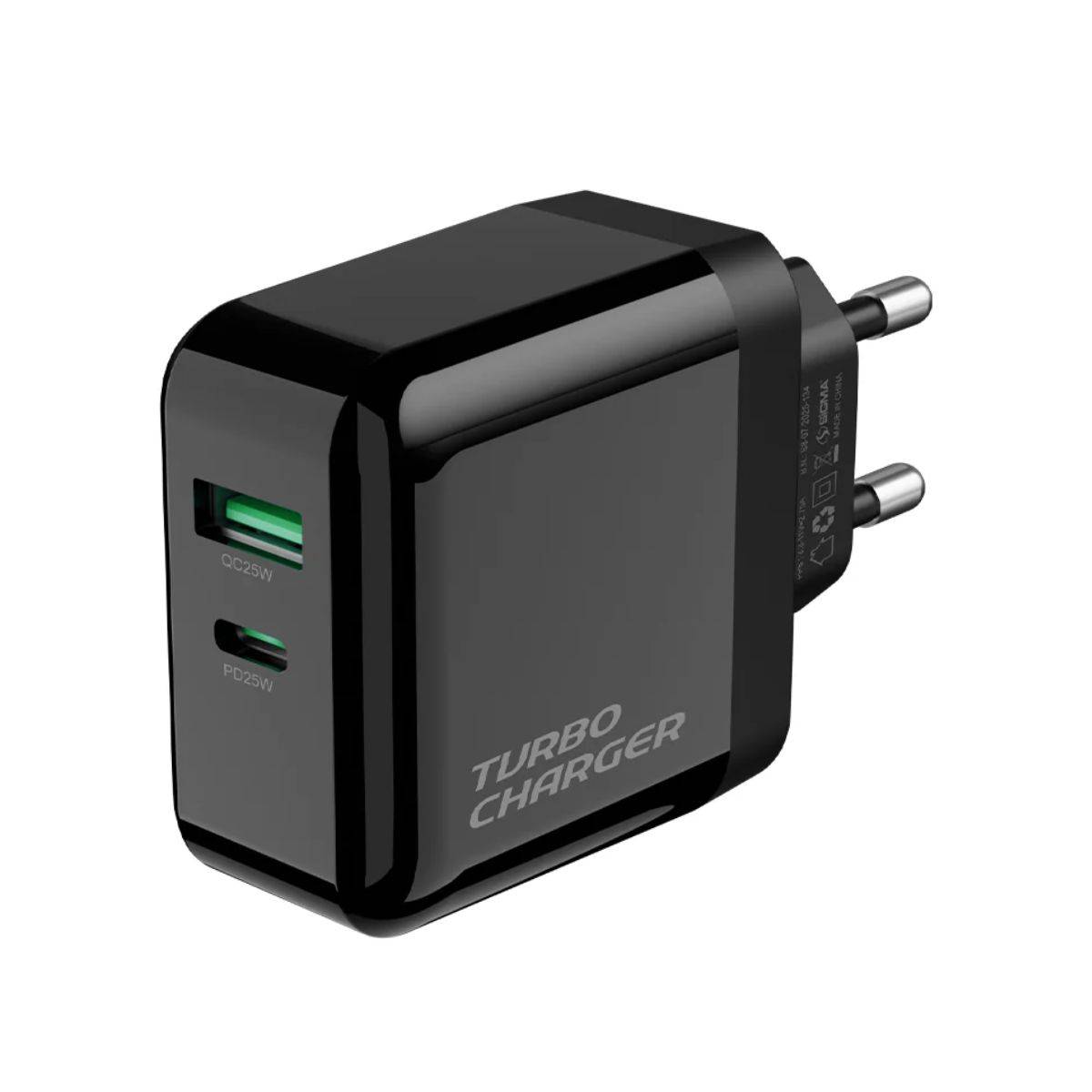 Sigma Turbo-1 PD+QC Fast Charger 25W