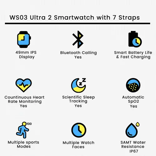 Smartwatch With 7 Straps image 3