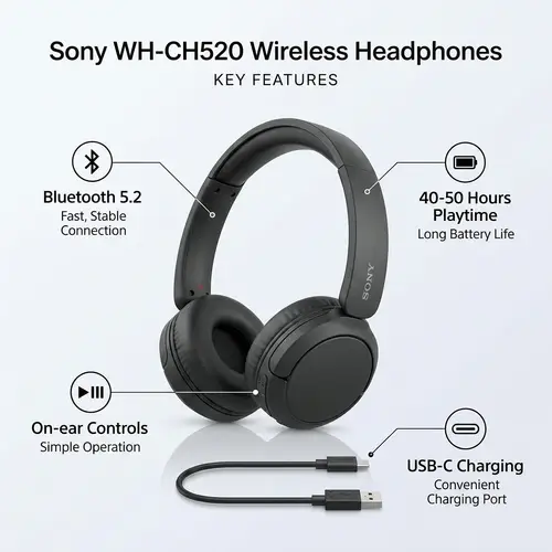 Sony Wh Ch520 Wireless Headphones image 2