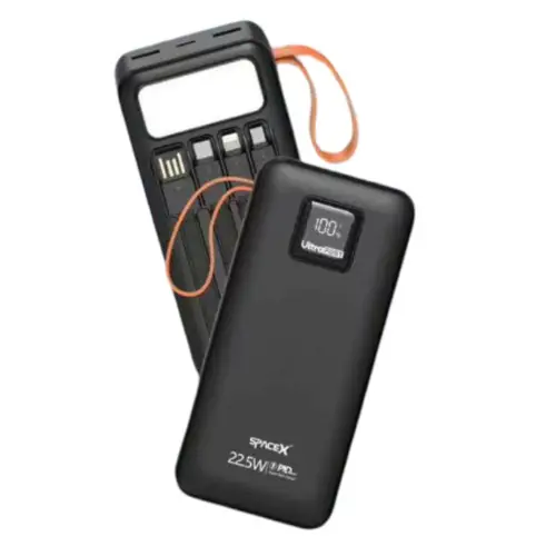 Spacex Sp 054 30000mah 22 5w Fast Charging Power Bank With Built In Cables Led image 3