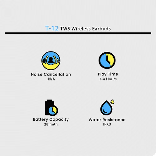 T 12 Tws Wireless Earbuds image 3