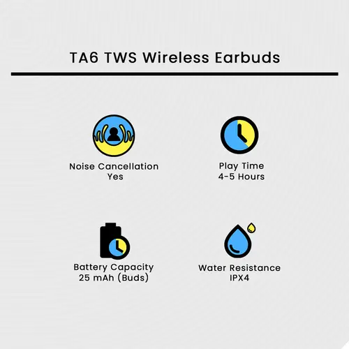 Ta6 Tws Wireless Earbuds image 3