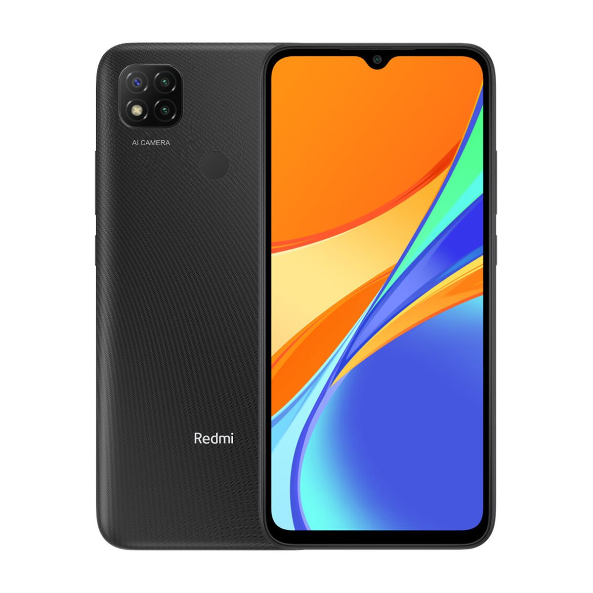 Copribatteria Per Xiaomi Redmi 9C (6.53") - Cover Posteriore In Plastica Rigida, Sostituzione Perfetta Per La Scocca Originale (Nero)