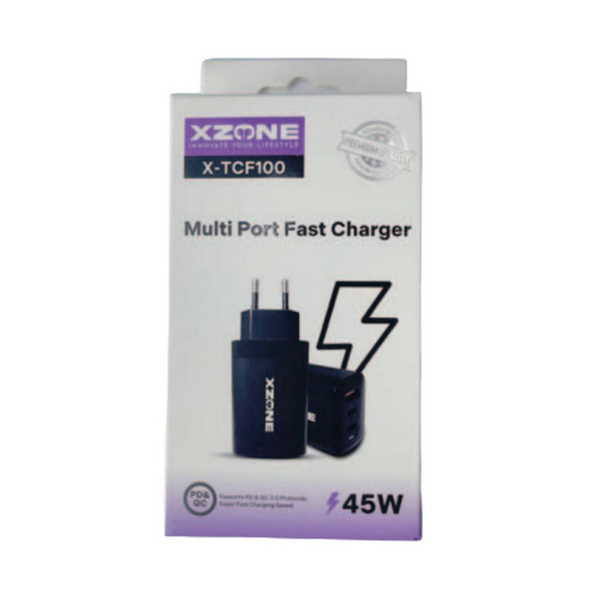 Tcf100 XZone X-TCF100 45W 2PD QC Wall Charger Price in Pakistan 2025 | Priceoye