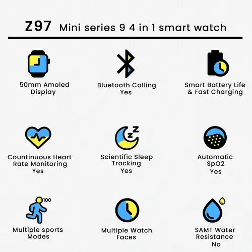 Z97 Mini Series 9 4 In 1 Smart Watch image 3